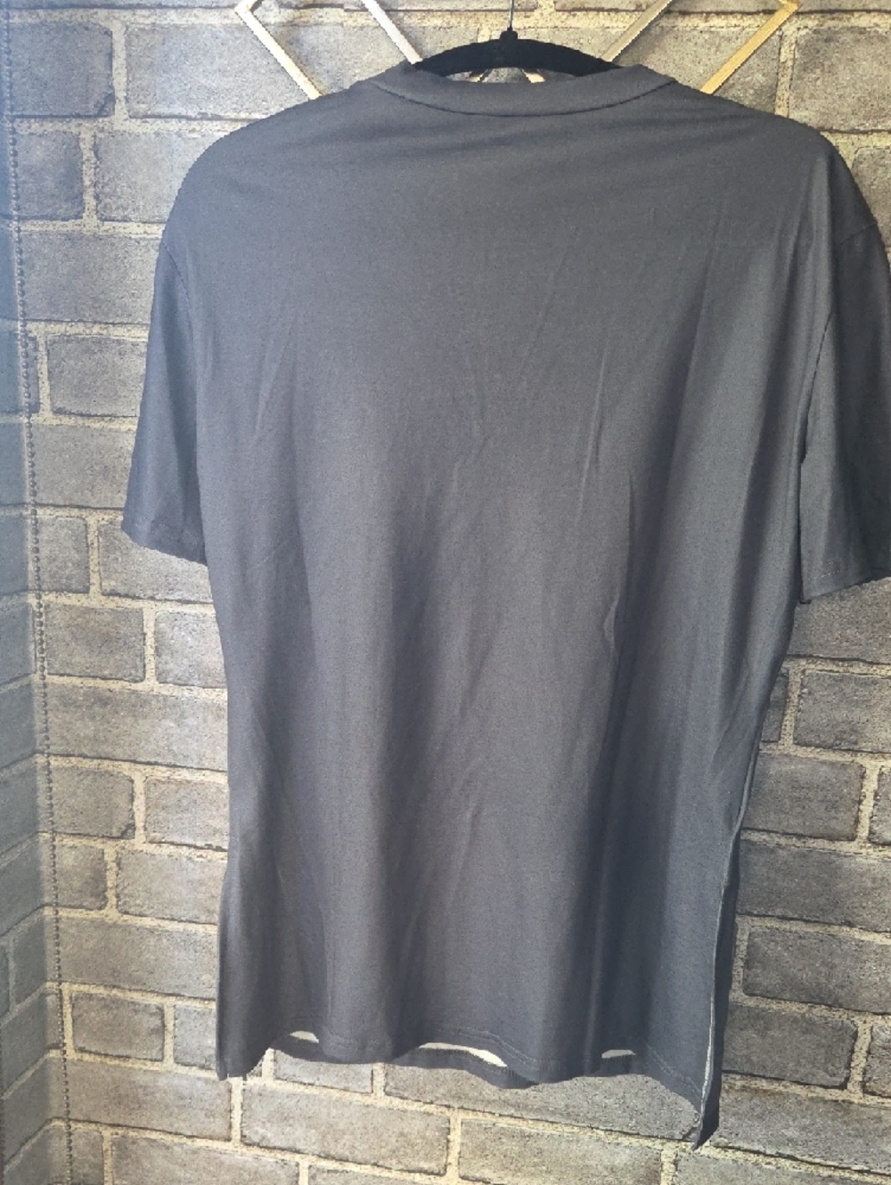 Gray Aaliyah Graphic Tee with Gold Fringe Shoulders - Picture 4 of 5